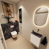 MONDIAZ TURE-DLUX Meuble toilette - 40cm - Talc - EDEN - vasque Lava - position droite - sans trou de robinet SW1103631