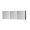 INK SPK1 Spiegelkast - 180x14x60cm - 3 deuren - dubbelzijdige Spiegel - schakelaar en stopcontact - MDF lak taupe mat SW493954