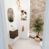 Mondiaz JOYA-DLUX Meuble de toilette 40cm - couleur Shadow - Vasque FAYE position Gauche Sans trou de robinet couleur Ostra. SW1422959