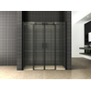 Wiesbaden Slide Nis schuifdeur dubbel - 180x200cm - 8mm - nano helder glas - mat zwart SW568409