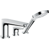 Hansgrohe Talis e Afdekset - 3 gats badrandcombinatie - inclusief Secuflex slanggarnituur - hoogglans chroom SW31951