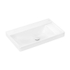 Hansgrohe Xelu Q wastafel - 80x48x8cm - planchet rechts - zonder kraangat - opzet - wit SW1164886