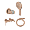 Grohe Essence New Bad-/Douchekraan - 3 standen - met handdoucheset - met doucheslang - brushed warm sunset (koper) SW1441599