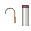 Quooker BE Fusion Round kokendwaterkraan - draaibare uitloop - PRO3 reservoir - Warm / kokend water - Messing patina SW795642