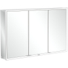 Villeroy & Boch My View Now spiegelkast - met 3 deuren - met led verlichting en wastafelverlichting - 120x75x16.8cm - met sensorschakelaar - Aluminium (zilver) SW701253