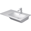 Duravit ME by Starck lavabo-meuble asymétrique avec vasque à droite 83x49cm 1 trou de robinet avec trop-plein blanc mat SW297060