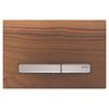 Geberit Sigma 50 bedieningplaat met dualflush frontbediening voor toilet 24.6x16.4cm chroom / amerikaans noten SW420619 Geberit Sigma 50 bedieningplaat met dualflush frontbediening voor toilet 24.6x16.4cm chroom / amerikaans noten SW420619