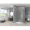 Van Rijn Products ST08 Paroi fixe - 71,5x200cm - verre transparent - épaisseur 8mm - profil mural - Chrome SW956361