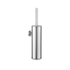 Fortifura Calvi toiletborstelhouder - gesloten model - wand - rond - PVD - geborsteld RVS SW1111542