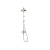 Crosswater Belgravia ensemble de douche pluie apparent – douche de tête Ø 20 cm – douchette ronde – barre de douche – nickel brossé SW1176808