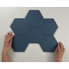 Cifre Ceramica Hexagon Timeless Carrelage mural en sol hexagonal Marine mat 15x17cm Vintage bleu mat SW476712