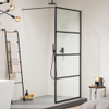 Sealskin Soho paroi de douche à l'italienne 120x210cm avec verre transparent profil noir mat et verre transparent SW491951
