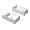 INK Contra lave-mains - 40x22x10cm - vasque droite - trou robinet gauche - blanc mat SW157949