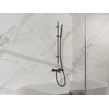 Fortifura Calvi Mitigeur baignoire - avec barre curseur - douchette stick - flexible en métal - Noir mat SW997394