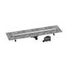 Hansgrohe RainDrain Go Caniveau de douche - 100cm - installation standard/à ras - carrelable - brushed stainless steel SW1590424