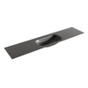 Mondiaz BIG small Darkgrey solid surface inbouw wastafel 200cm midden SW436044 Mondiaz BIG small Darkgrey solid surface inbouw wastafel 200cm midden SW436044