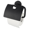 Haceka Kosmos Porte-rouleau de papier toilette - avec couvercle - noir mat SW654023