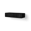 Looox Wooden Rounded – Meuble de salle de bains – 30 × 140 × 46 cm – 2 tiroirs – chêne noir SW1481862