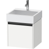 Duravit Ketho.2 Wastafelonderbouwkast - met 1 lade - 48.4x46x44cm - met greep antraciet - wit mat SW771894