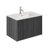 Crosswater Limit Badkamermeubelset - 70x45x45cm - 1 lade - keramieken wastafel - steelwood/anthracite (hout) SW1126152