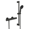 Grohe Precision Start Doucheset - thermostatische douchekraan - met glijstangset - 60cm - ronde handdouche - 1 straalsoort - gladde doucheslang - matte black (mat zwart) SW1126436