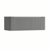 H&R Badmeubelen Juice Wastafelonderkast - 120x45x40cm - afgeronde hoeken - 3D-front - 1 lade - geïntegreerde greep - stone grey mat SW1259236