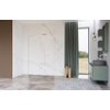 Fortifura Galeria Vrijstaande Inloopdouche - 180x200cm - helder - antikalk - 8mm veiligheidsglas - wandsteunen - mat wit SW976631