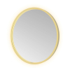 Hotbath &MORE Miroir Round éclairage LED direct et indirect chauffage de miroir dimmable avec télécommande Laiton brossé PVD SW1245863