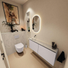 MONDIAZ TURE-DLUX Meuble de WC 120 cm Cale. EDEN lavabo Opalo position gauche. Sans trou de robinet. SW1104235