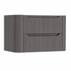 H&R Badmeubelen Juice Meuble sous-vasque - 80x45x50cm - coins arrondis - 2 tiroirs - poignée intégrée - Wengé SW1489281