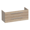Saniclass Exclusive Line onderkast 119x45.5x50cm hangend met 2 softclose lades 2 sifonuitsparingen MFC Legno Calore SW30760 Saniclass Exclusive Line onderkast 119x45.5x50cm hangend met 2 softclose lades 2 sifonuitsparingen MFC Legno Calore SW30760