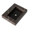 BRAUER Coral Lavabo - 60x46x10cm - 1 vasque - 0 trous de robinet - composite - effet marbre - Copper Brown SW957314