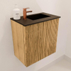 Mondiaz JOYA 40cm toiletmeubel - kleur Oak - Wastafel FAYE positie Rechts 1 kraangat kleur Urban. SW1421194