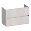 BRAUER Adore Wavy meuble sous-lavabo peu profond 80 2 tiroirs softclose - sans poignées - 1 découpe siphon - sable mat SW1198658