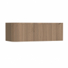 H&R Badmeubelen Juice Wastafelonderkast - 120x45x40cm - linkerhoek afgerond - 3D-front - 2 lades - geïntegreerde greep - charleston SW1260034