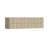 H&R Badmeubelen Juice Wastafelonderkast - 180x45x50cm - afgeronde hoeken - 4 lades - geïntegreerde greep - French oak SW1491597