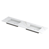 INK Post wastafel - 180x45x1cm - 2 wasbakken - 0 kraangaten - keramiek Calacatta mat SW693528