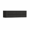 H&R Badmeubelen Juice Wastafelonderkast - 180x45x50cm - afgeronde hoeken - 4 lades - geïntegreerde greep - basalt SW1491267