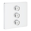 Grohe SmartControl Mitigeur thermostatique encastré - 3 boutons - adapté à 3 fonctions - carré - blanc SW104932