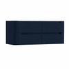 H&R Badmeubelen Juice Wastafelonderkast - 120x45x50cm - linkerhoek afgerond - 4 lades - geïntegreerde greep - blue oak SW1571940