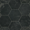 ÉCHANTILLON Terravito Fareno carreau mural et de sol - 21.6x25cm - 9mm - Hexagone - Aspect marbre - anthracite mat SW736095