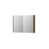 INK SPK2 Ash spiegelkast – 100x74x14 cm – 2 deuren, dubbelzijdige spiegeldeuren – Massief Eiken mat SW440055