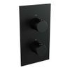 BRAUER Black Edition inbouwthermostaat - inclusief inbouwdeel - 2 gladde knoppen - mat zwart SW538331
