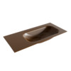 Mondiaz BIG small Rust solid surface inbouw wastafel 100cm rechts SW428234 Mondiaz BIG small Rust solid surface inbouw wastafel 100cm rechts SW428234