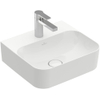 Villeroy & Boch Finion lave-mains 1 trou de robinet 43x39cm - ceramic+ avec trop-plein dissimulé blanc SW106452