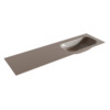 Mondiaz BIG small Smoke solid surface inbouw wastafel 160cm rechts SW424897 Mondiaz BIG small Smoke solid surface inbouw wastafel 160cm rechts SW424897