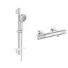 GROHE Vitalio Joy HandDoucheset - 60cm glijstang - ronde handdouche - 3 straalsoorten - thermostaatkraan - chroom SW1576559