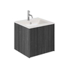 Crosswater Limit Badkamermeubelset - 50x45x45cm - 1 lade - Keramieken wastafel - steelwood/anthracite (hout) SW1126130