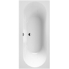 Villeroy & Boch Oberon 2.0 kunststof duobad quaryl rechthoekig - 180x80x47cm - inclusief poten en afvoer /overloopcombinatie - Stone White (mat wit) SW454171