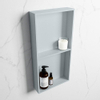 Mondiaz Easy nis 29.5x59.5x8cm voor Inbouw/opbouw 2 open vakken Solid surface Clay/Clay SW643747